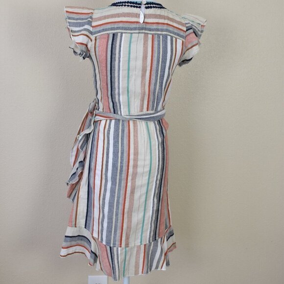 THML Stripe Cotton Wrap Dress NEW - XS - Picture 7 of 10